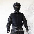 Black Multicam Combat Shirt Elbow Pads Tactical Jersey